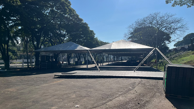Montagem da estrutura para o Revelando SP avança no CCL