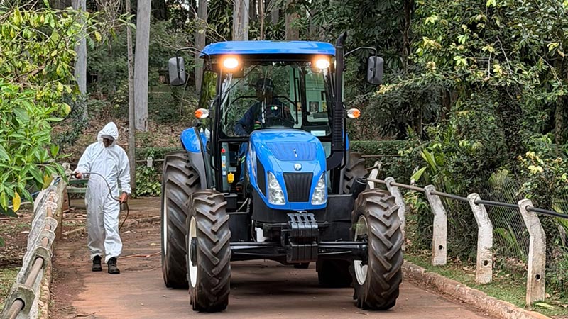 Parque Ecológico recebe aplicação de agente biológico para controle do carrapato-estrela