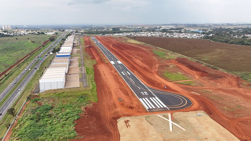 Obras de modernização avançam no Aeroporto de Americana com ampliação da pista