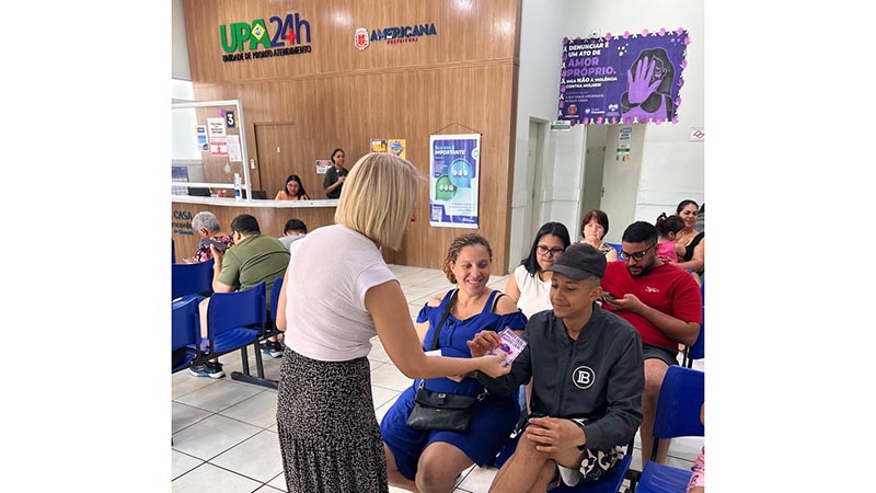 Agosto Lilás: UPA São José orienta população sobre enfrentamento à violência contra a mulher